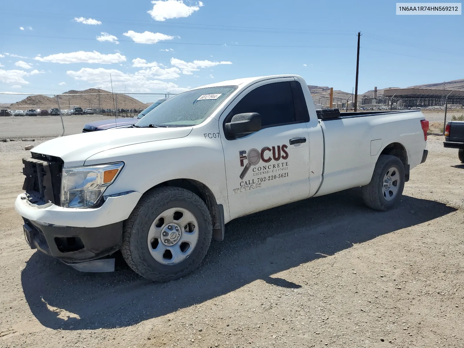 2017 Nissan Titan S VIN: 1N6AA1R74HN569212 Lot: 68127944