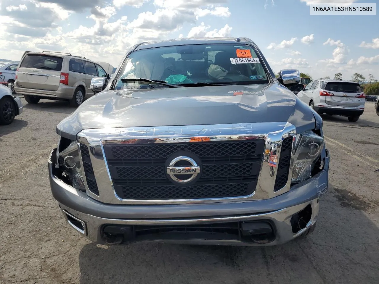 2017 Nissan Titan Sv VIN: 1N6AA1E53HN510589 Lot: 72061964