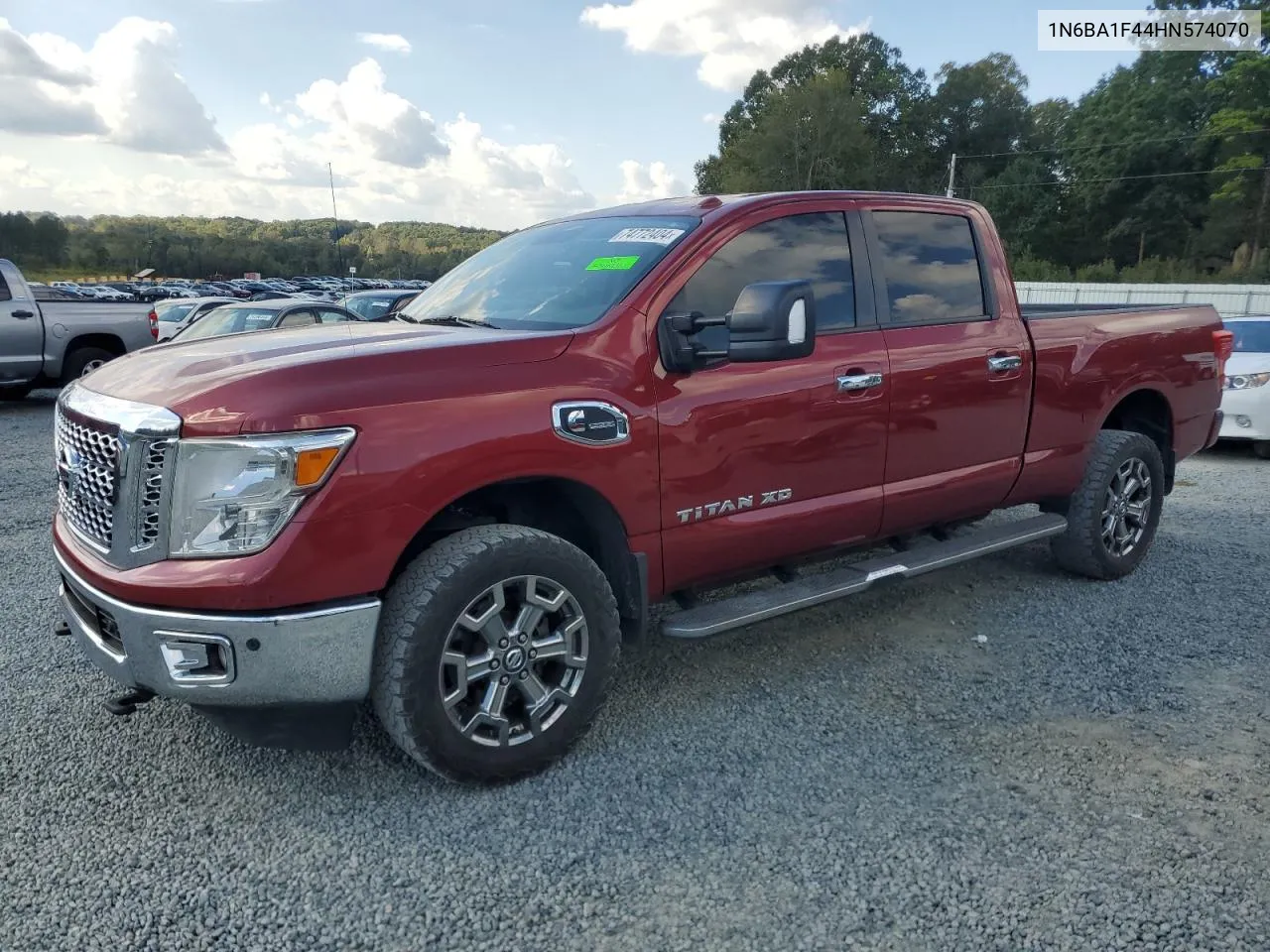 2017 Nissan Titan Xd Sl VIN: 1N6BA1F44HN574070 Lot: 74772404