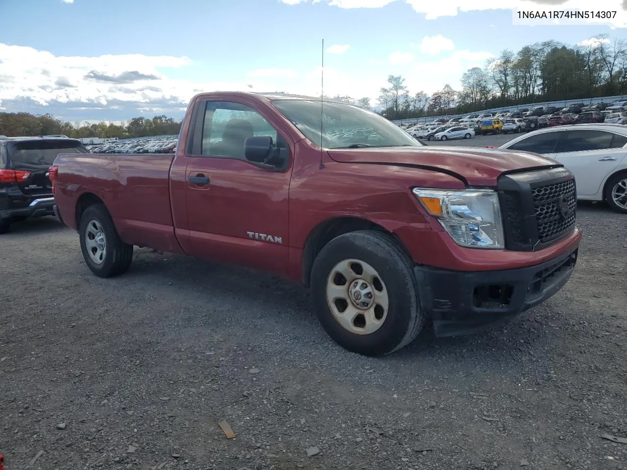 2017 Nissan Titan S VIN: 1N6AA1R74HN514307 Lot: 76174164