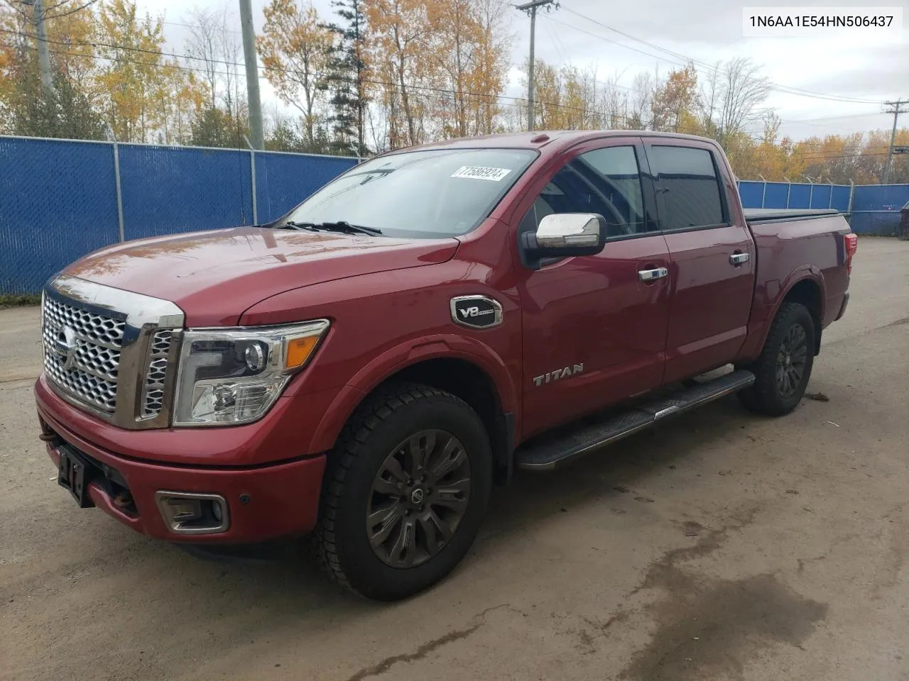 2017 Nissan Titan Sv VIN: 1N6AA1E54HN506437 Lot: 77586924