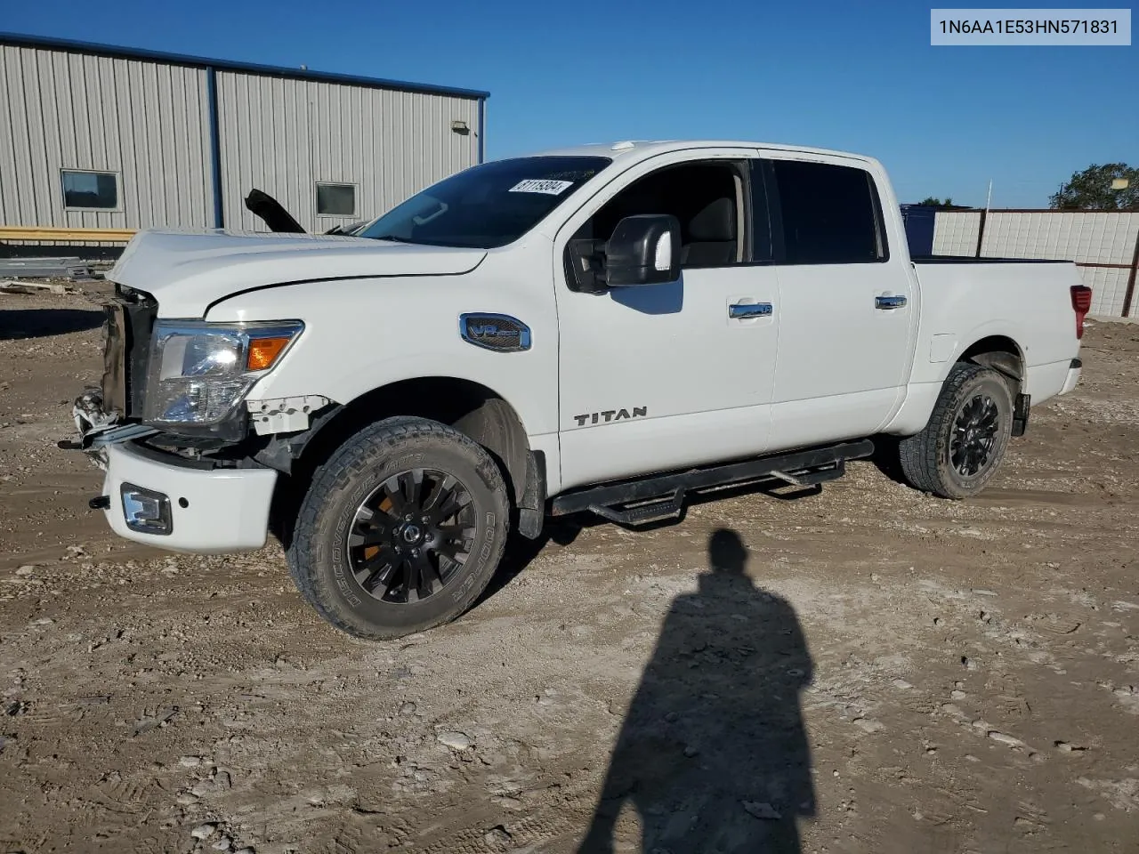 2017 Nissan Titan Sv VIN: 1N6AA1E53HN571831 Lot: 81119304