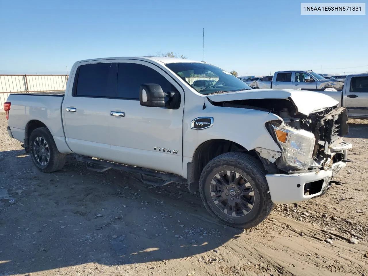 2017 Nissan Titan Sv VIN: 1N6AA1E53HN571831 Lot: 81119304