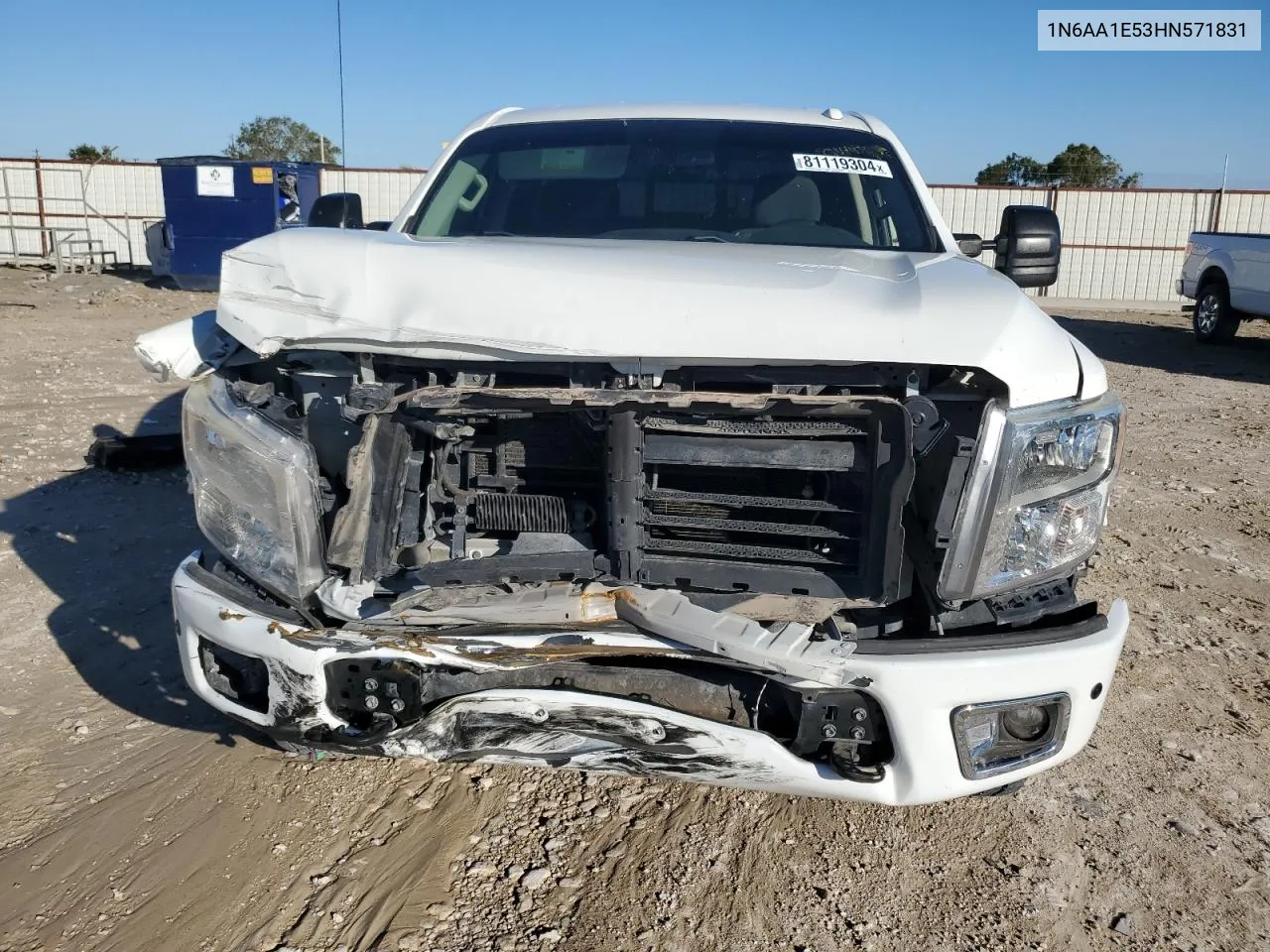 2017 Nissan Titan Sv VIN: 1N6AA1E53HN571831 Lot: 81119304