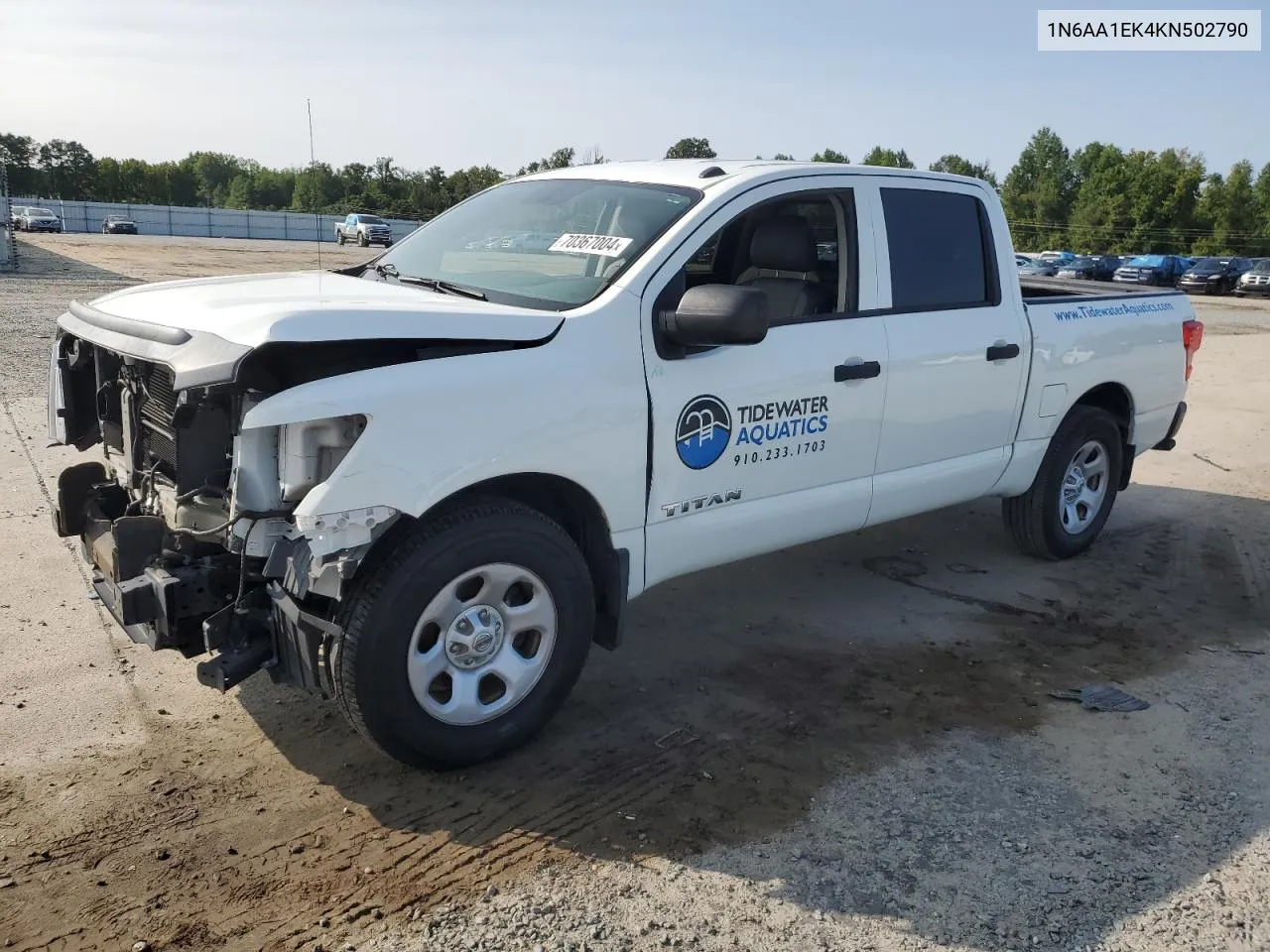 2019 Nissan Titan S VIN: 1N6AA1EK4KN502790 Lot: 70367004