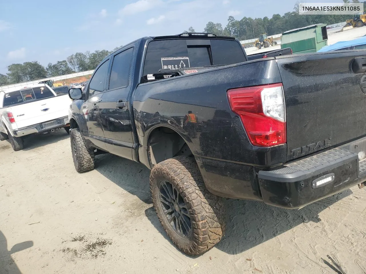 2019 Nissan Titan Sv VIN: 1N6AA1E53KN511085 Lot: 73022654