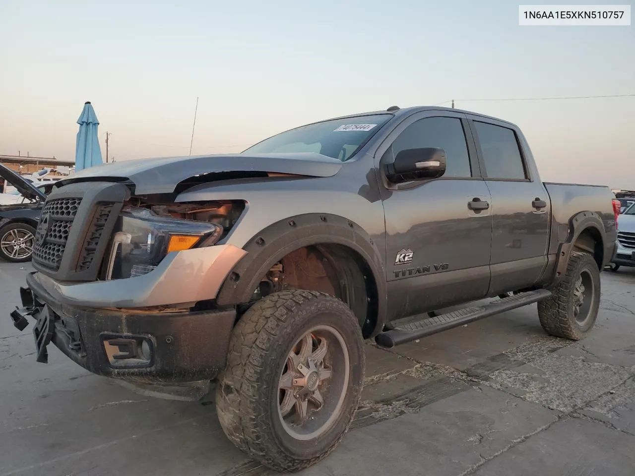 2019 Nissan Titan Sv VIN: 1N6AA1E5XKN510757 Lot: 74075444