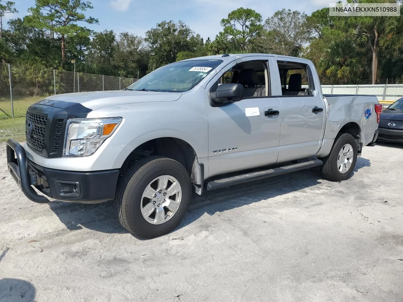 2019 Nissan Titan S VIN: 1N6AA1EKXKN510988 Lot: 76109854