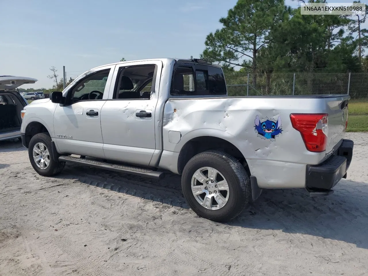 2019 Nissan Titan S VIN: 1N6AA1EKXKN510988 Lot: 76109854