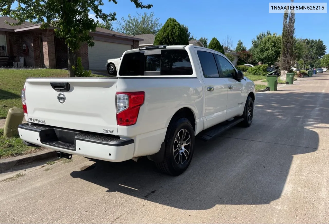 2021 Nissan Titan Sv VIN: 1N6AA1EF5MN526215 Lot: 61221244