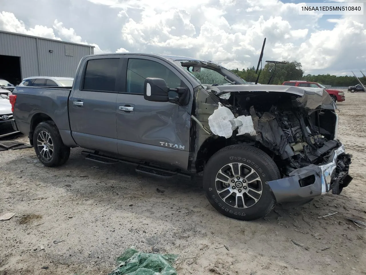 2021 Nissan Titan Sv VIN: 1N6AA1ED5MN510840 Lot: 69127744