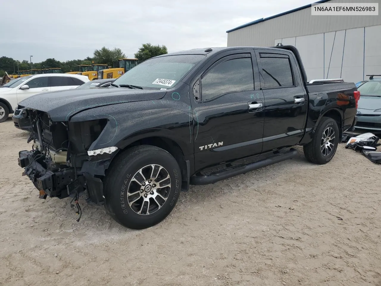 2021 Nissan Titan Sv VIN: 1N6AA1EF6MN526983 Lot: 72445374