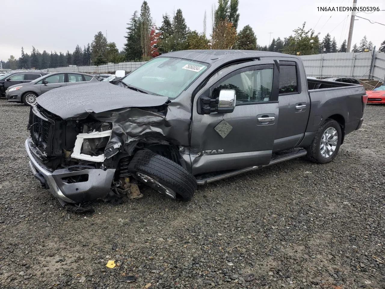 2021 Nissan Titan Sv VIN: 1N6AA1ED9MN505396 Lot: 75060034