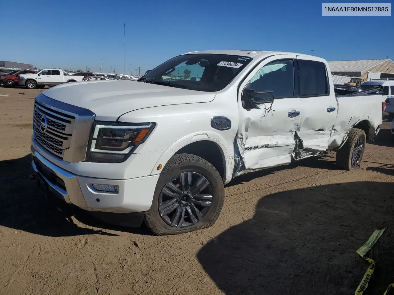 2021 Nissan Titan Xd Sv VIN: 1N6AA1FB0MN517885 Lot: 77046004