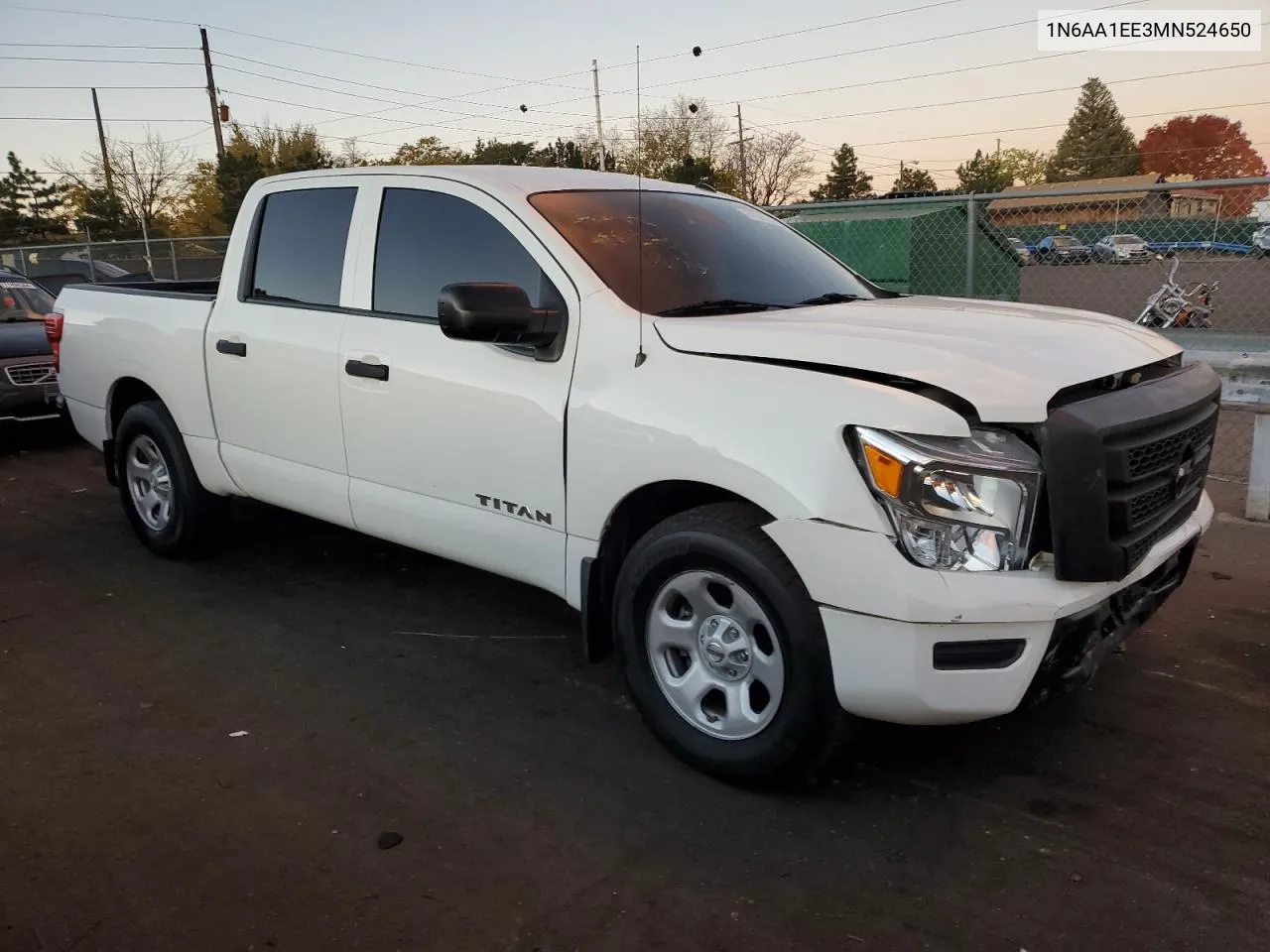 2021 Nissan Titan S VIN: 1N6AA1EE3MN524650 Lot: 77341244