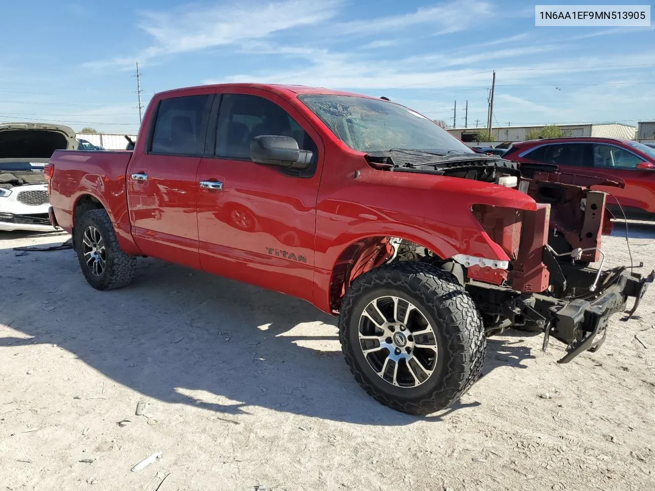 2021 Nissan Titan Sv VIN: 1N6AA1EF9MN513905 Lot: 80212054