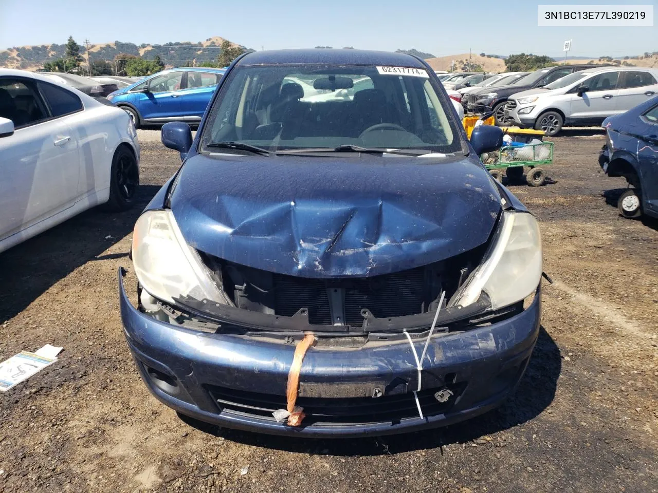 2007 Nissan Versa S VIN: 3N1BC13E77L390219 Lot: 62317774