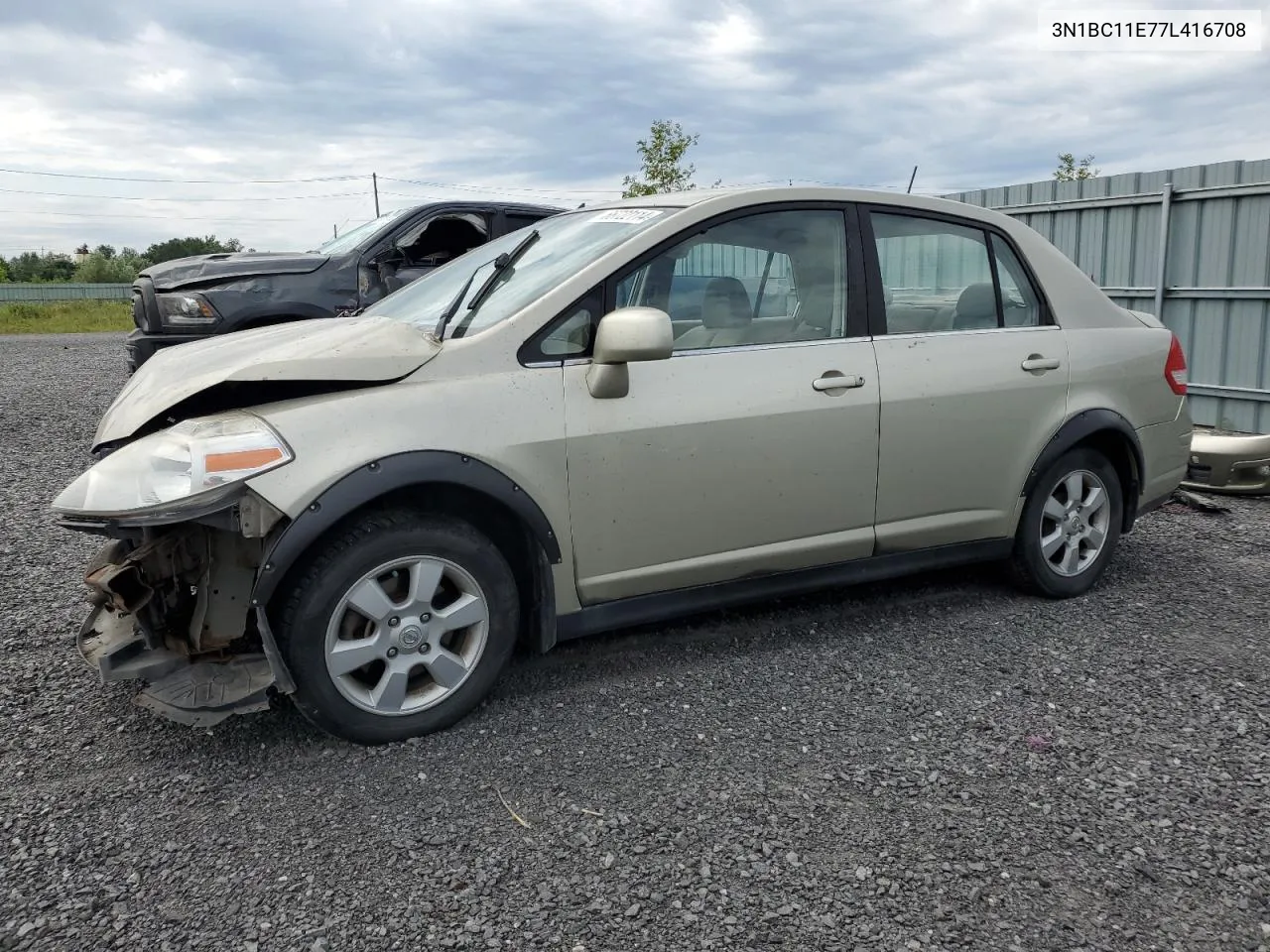 2007 Nissan Versa S VIN: 3N1BC11E77L416708 Lot: 66722114