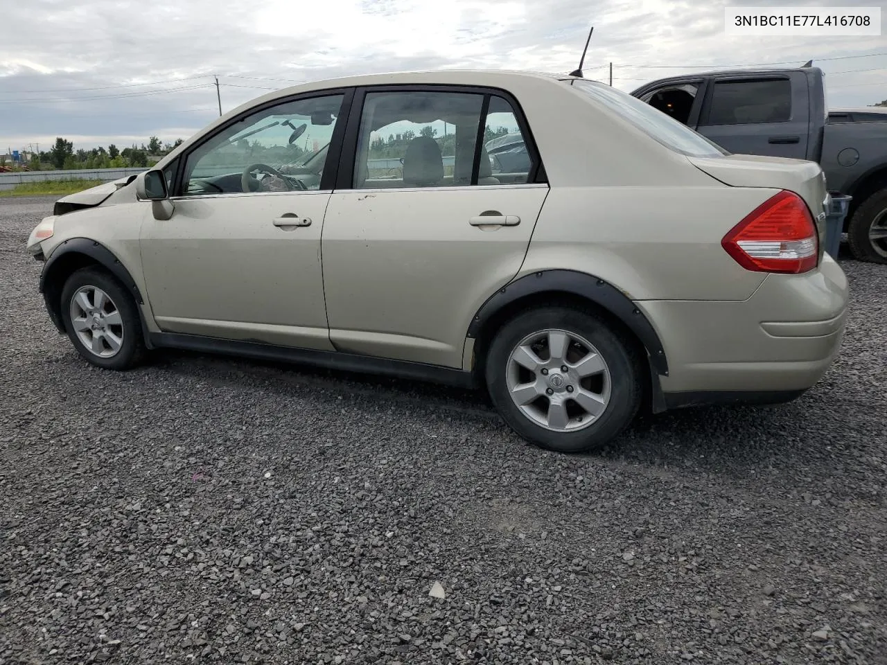 2007 Nissan Versa S VIN: 3N1BC11E77L416708 Lot: 66722114