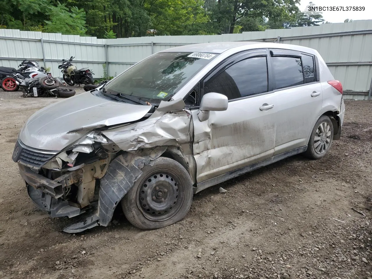 2007 Nissan Versa S VIN: 3N1BC13E67L375839 Lot: 69060784