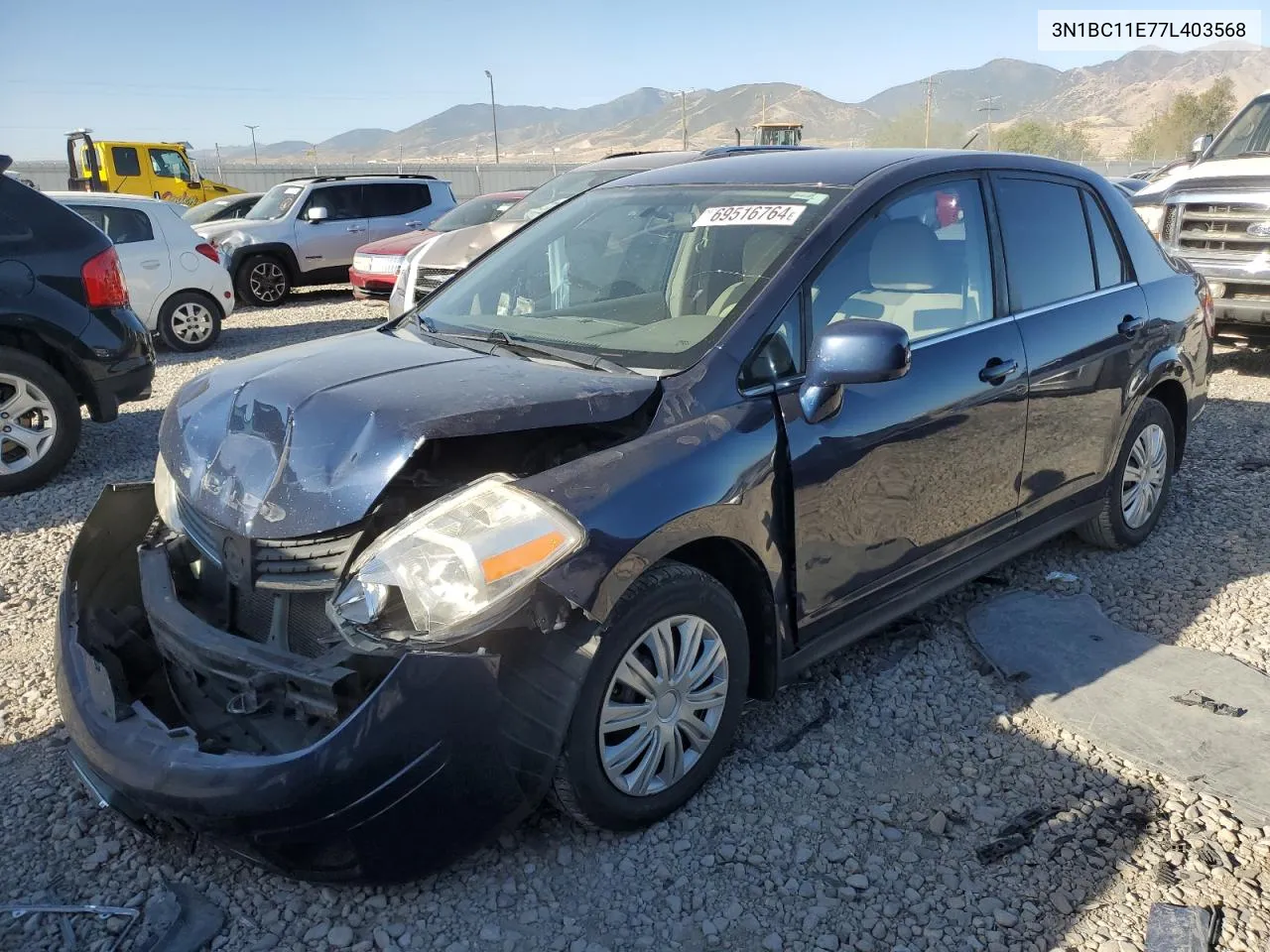 2007 Nissan Versa S VIN: 3N1BC11E77L403568 Lot: 69516764