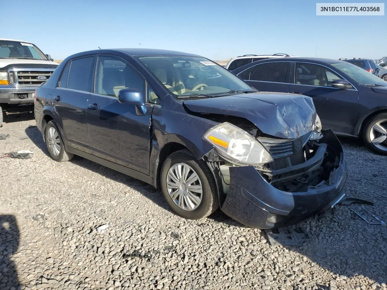 2007 Nissan Versa S VIN: 3N1BC11E77L403568 Lot: 69516764