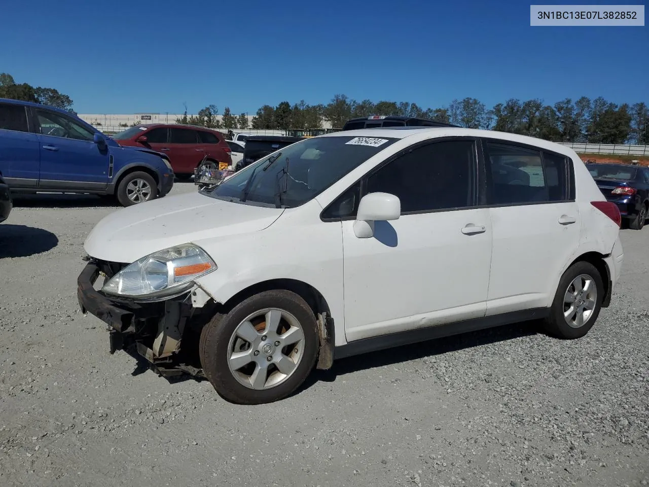 2007 Nissan Versa S VIN: 3N1BC13E07L382852 Lot: 76654234