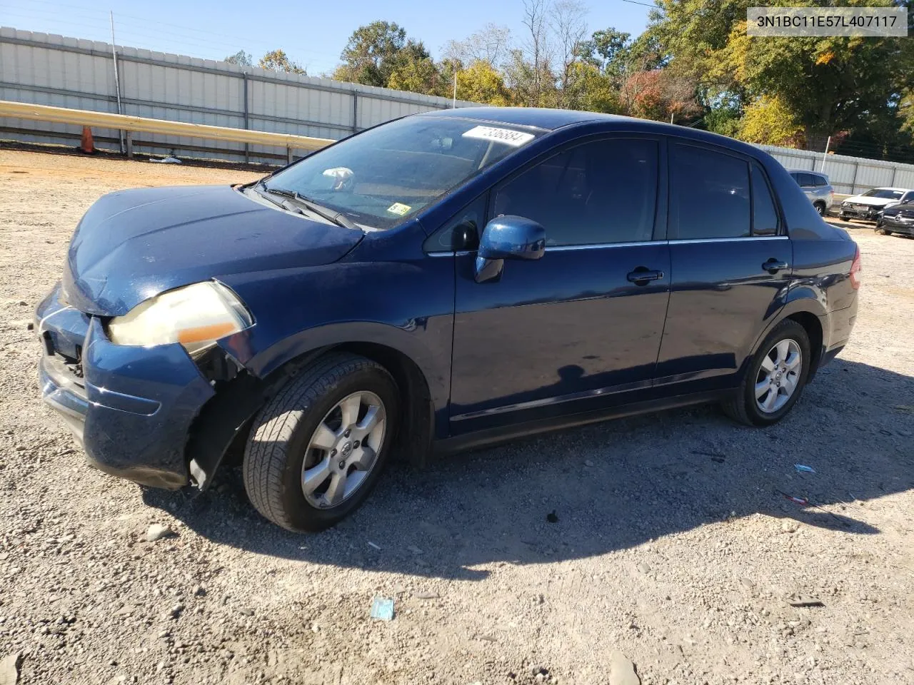 2007 Nissan Versa S VIN: 3N1BC11E57L407117 Lot: 77336884