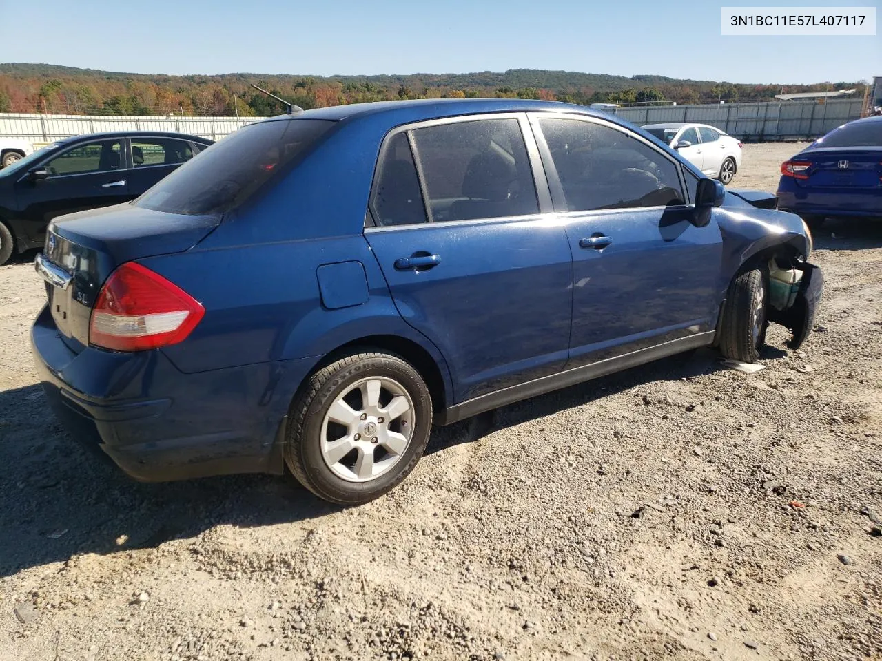 2007 Nissan Versa S VIN: 3N1BC11E57L407117 Lot: 77336884