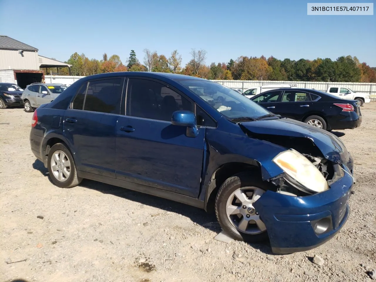 2007 Nissan Versa S VIN: 3N1BC11E57L407117 Lot: 77336884