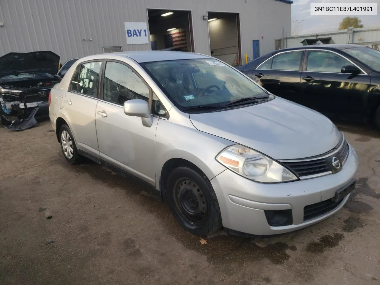 2007 Nissan Versa S VIN: 3N1BC11E87L401991 Lot: 77654614