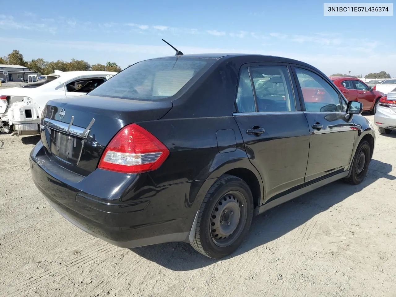 2007 Nissan Versa S VIN: 3N1BC11E57L436374 Lot: 77807304