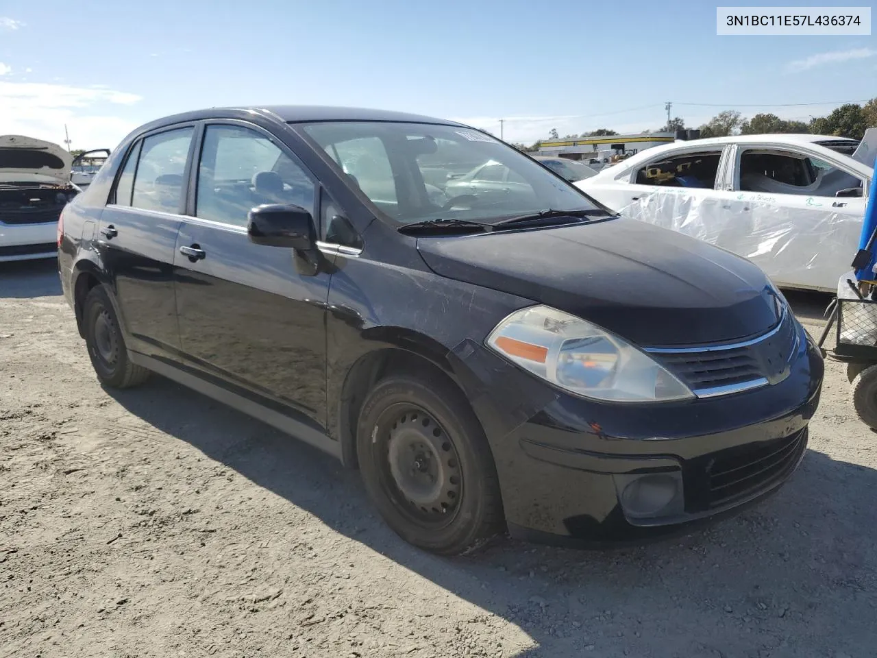 2007 Nissan Versa S VIN: 3N1BC11E57L436374 Lot: 77807304