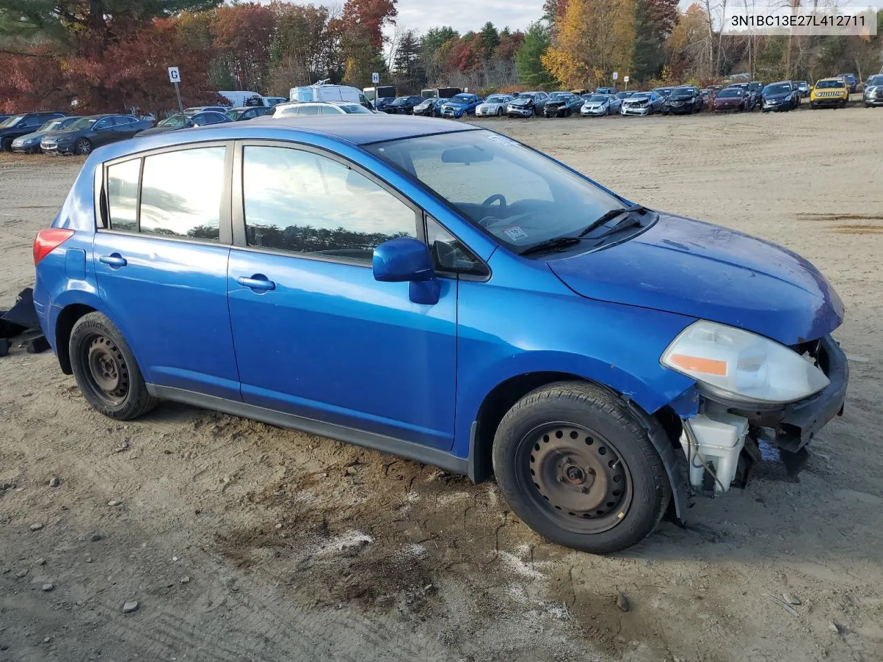 2007 Nissan Versa S VIN: 3N1BC13E27L412711 Lot: 77835044