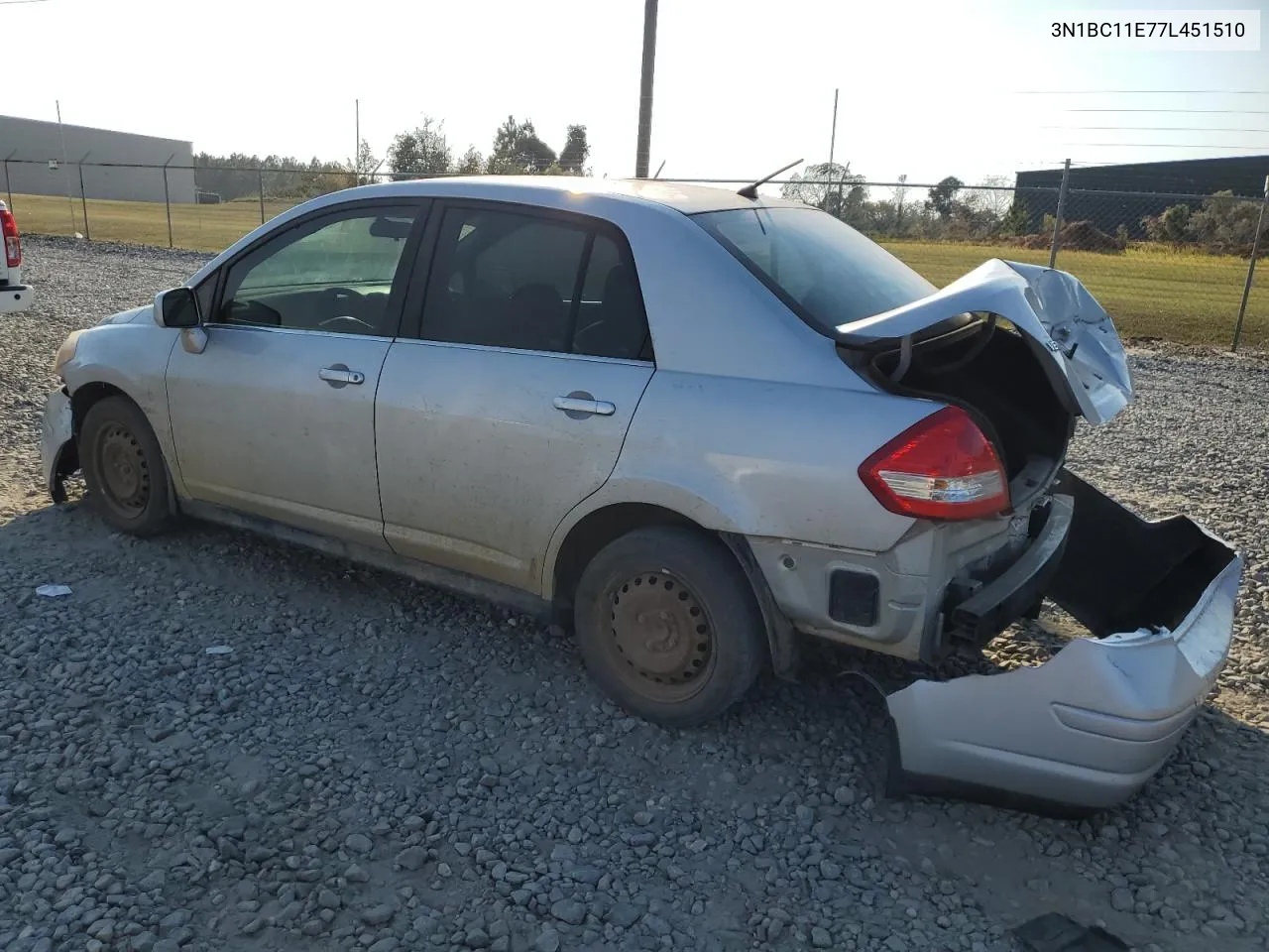 2007 Nissan Versa S VIN: 3N1BC11E77L451510 Lot: 77894064