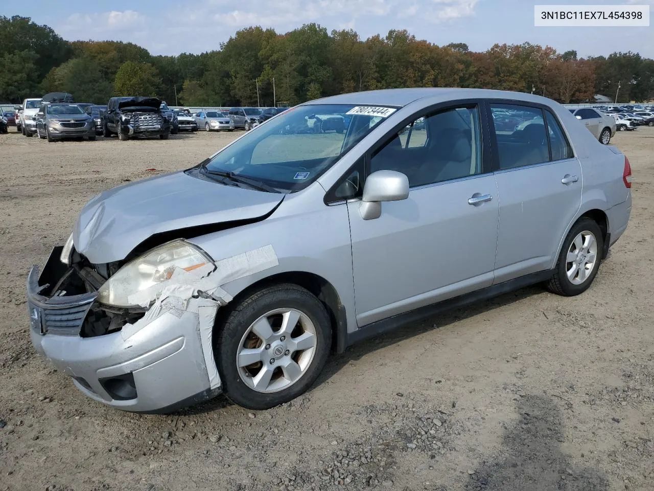 2007 Nissan Versa S VIN: 3N1BC11EX7L454398 Lot: 78073444