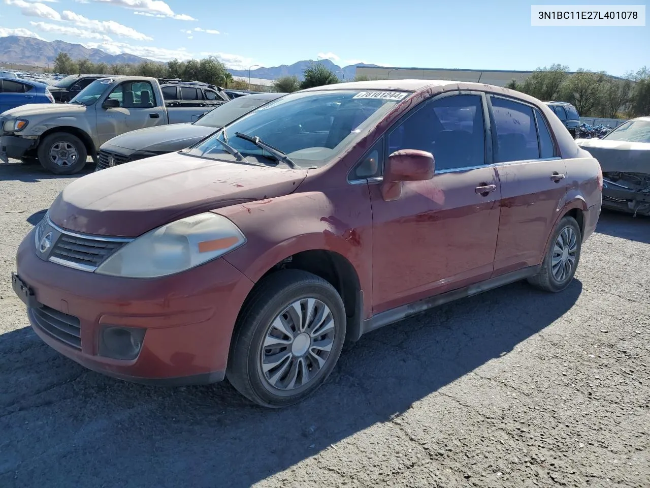 2007 Nissan Versa S VIN: 3N1BC11E27L401078 Lot: 78101244