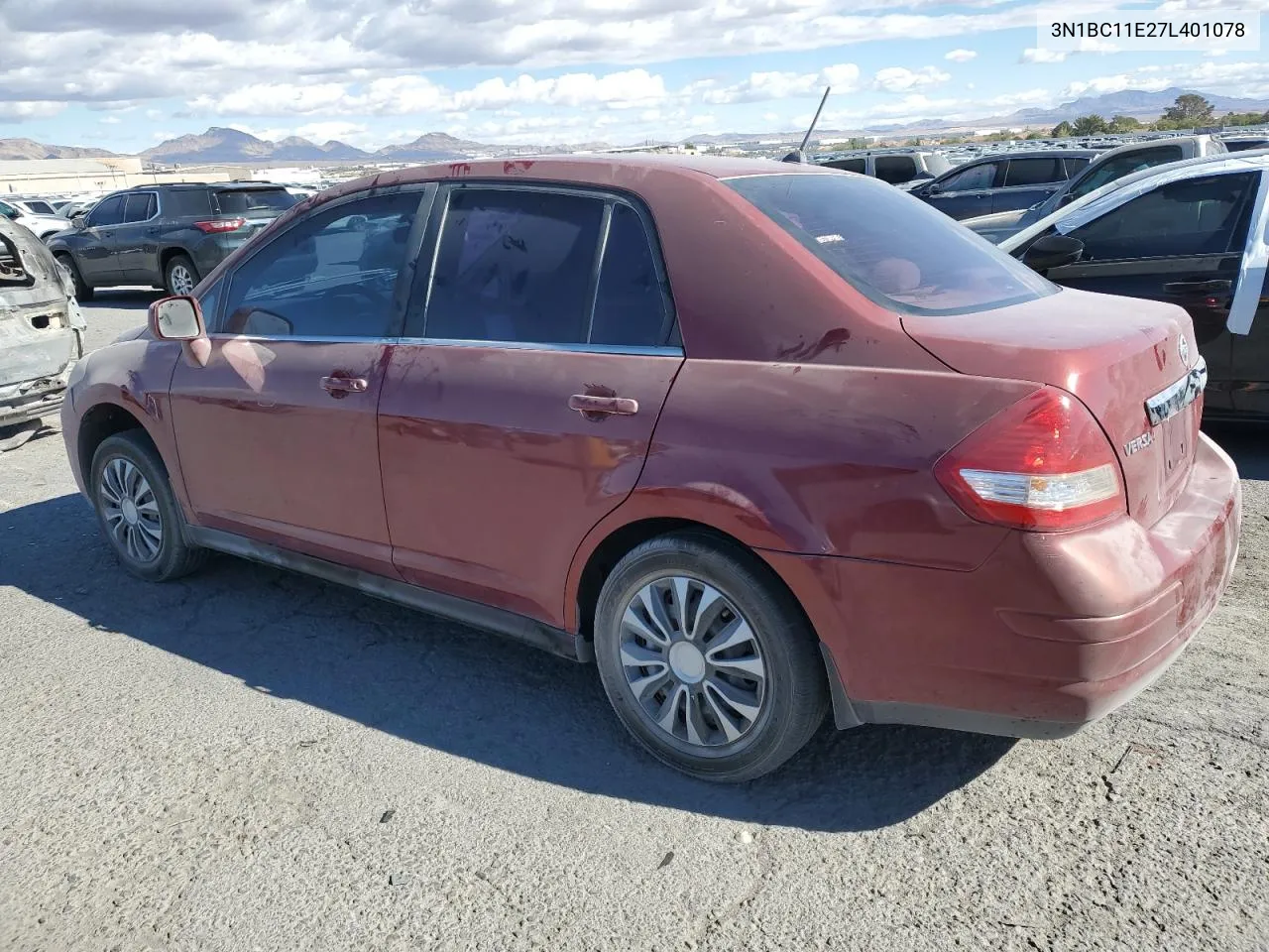 2007 Nissan Versa S VIN: 3N1BC11E27L401078 Lot: 78101244