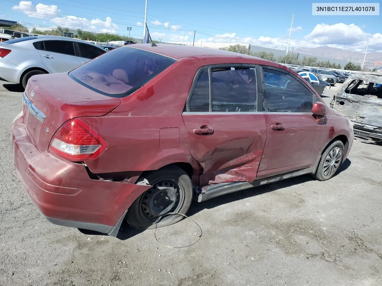 2007 Nissan Versa S VIN: 3N1BC11E27L401078 Lot: 78101244