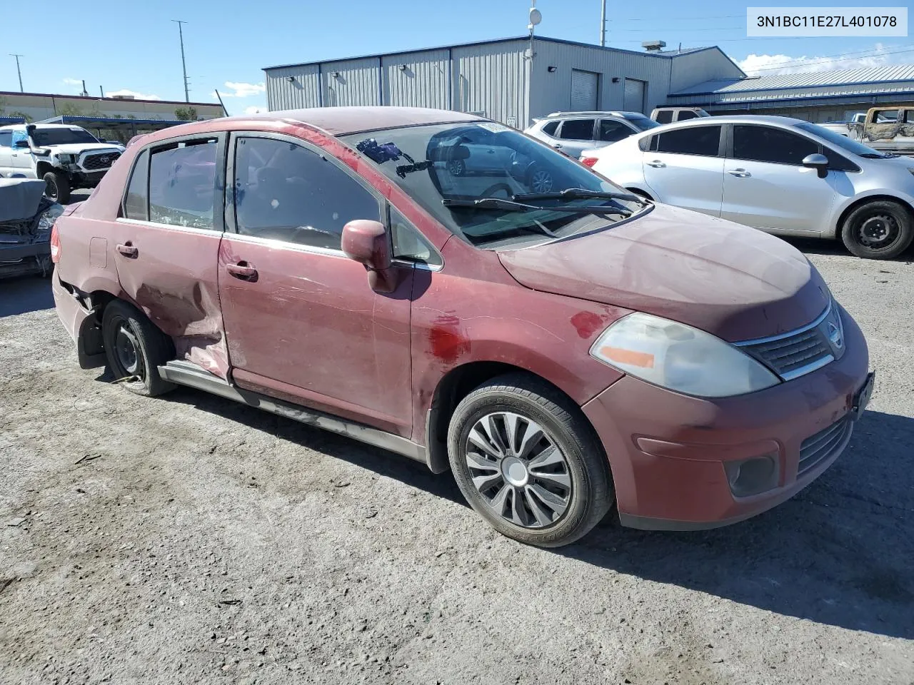 2007 Nissan Versa S VIN: 3N1BC11E27L401078 Lot: 78101244