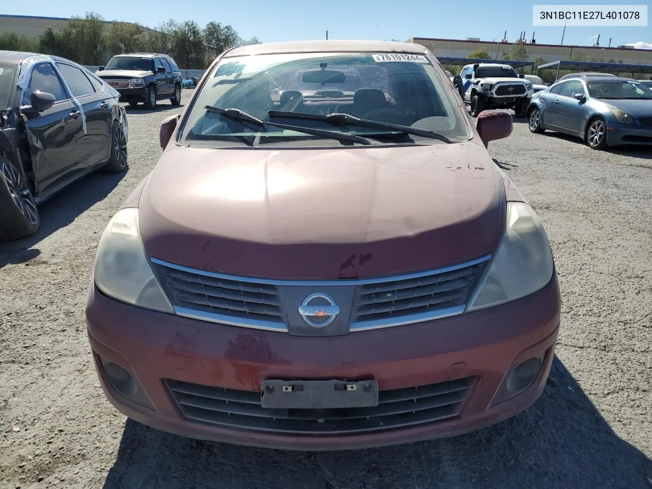 2007 Nissan Versa S VIN: 3N1BC11E27L401078 Lot: 78101244