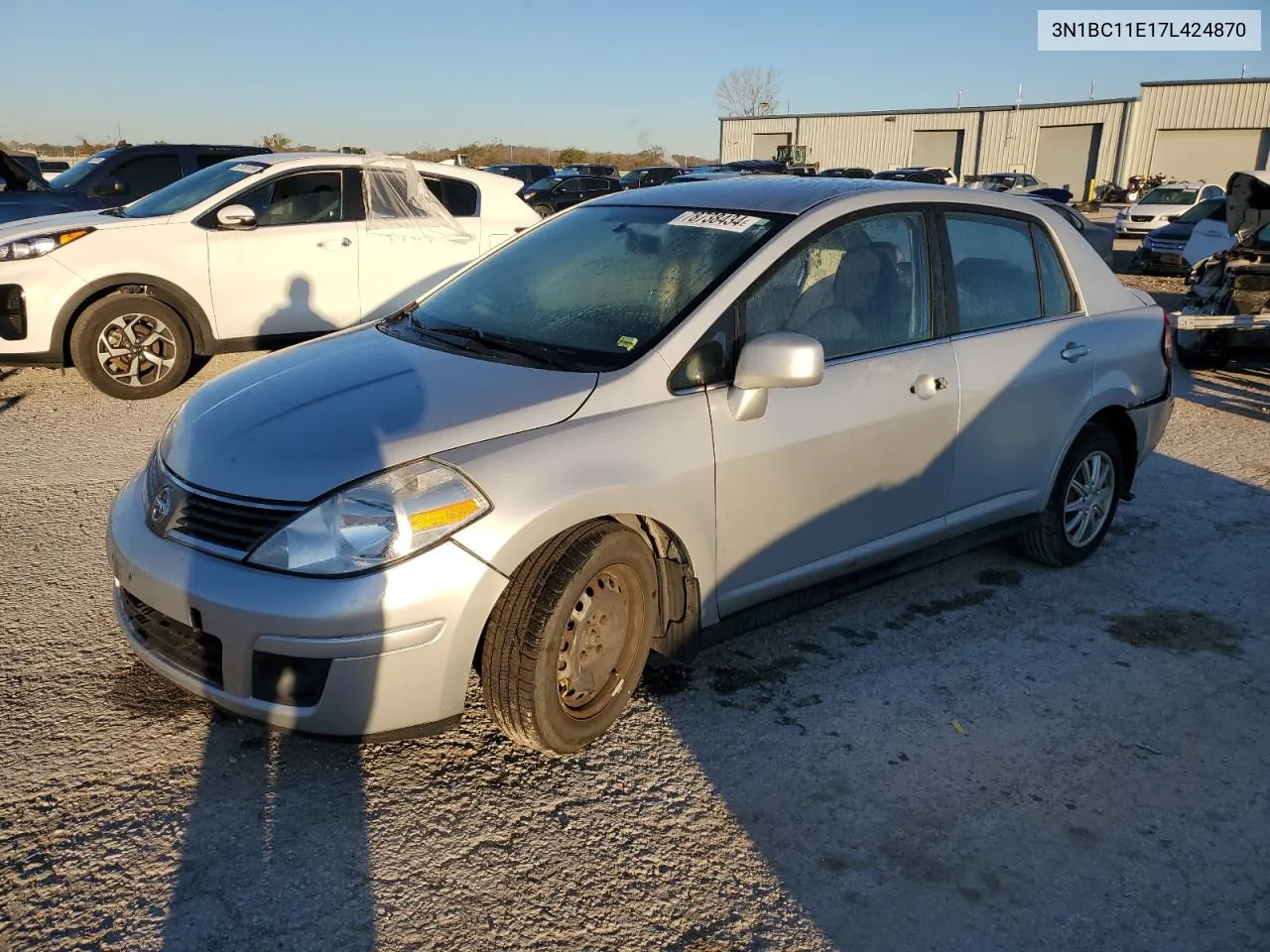 2007 Nissan Versa S VIN: 3N1BC11E17L424870 Lot: 78738434