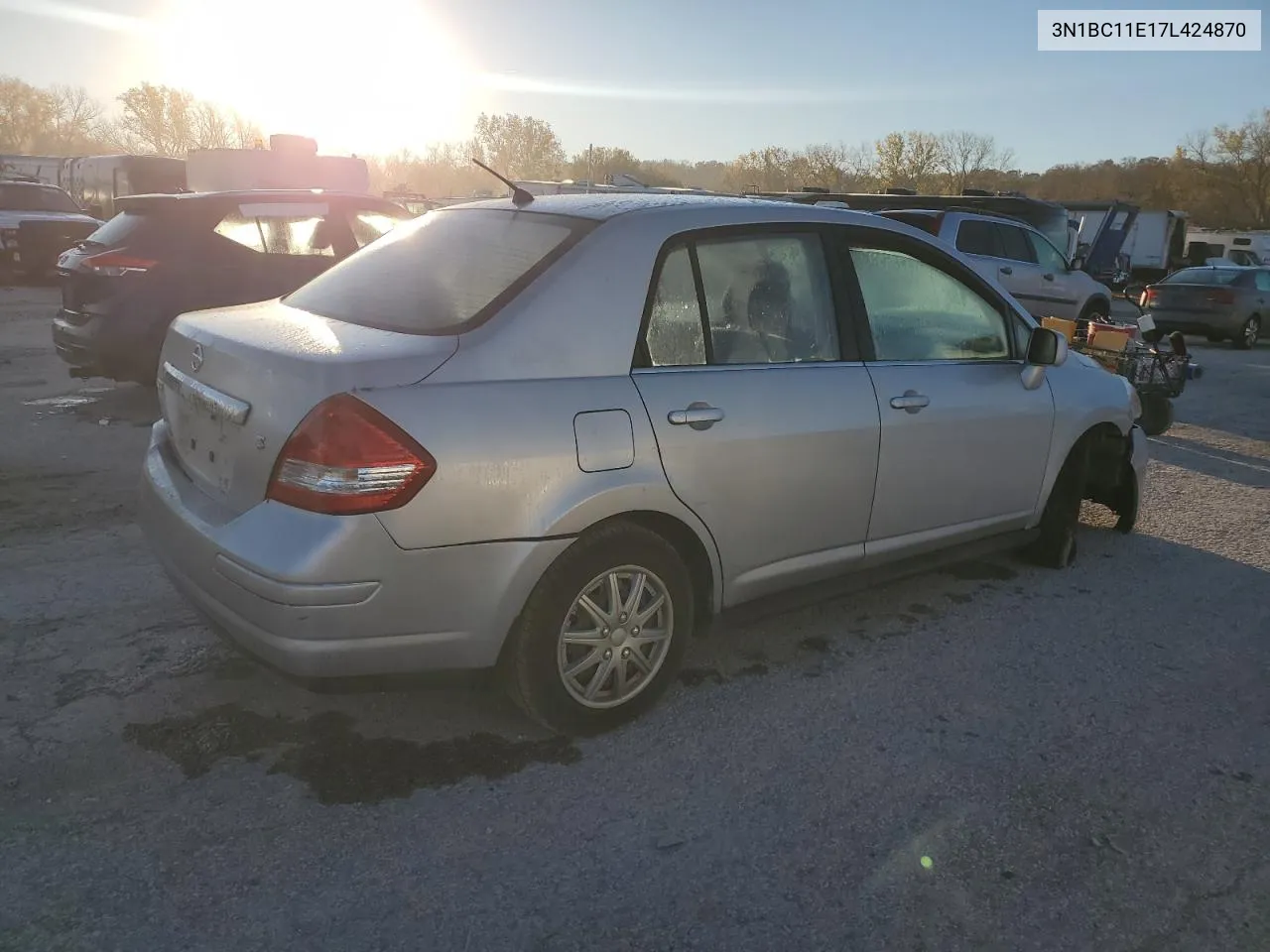 2007 Nissan Versa S VIN: 3N1BC11E17L424870 Lot: 78738434