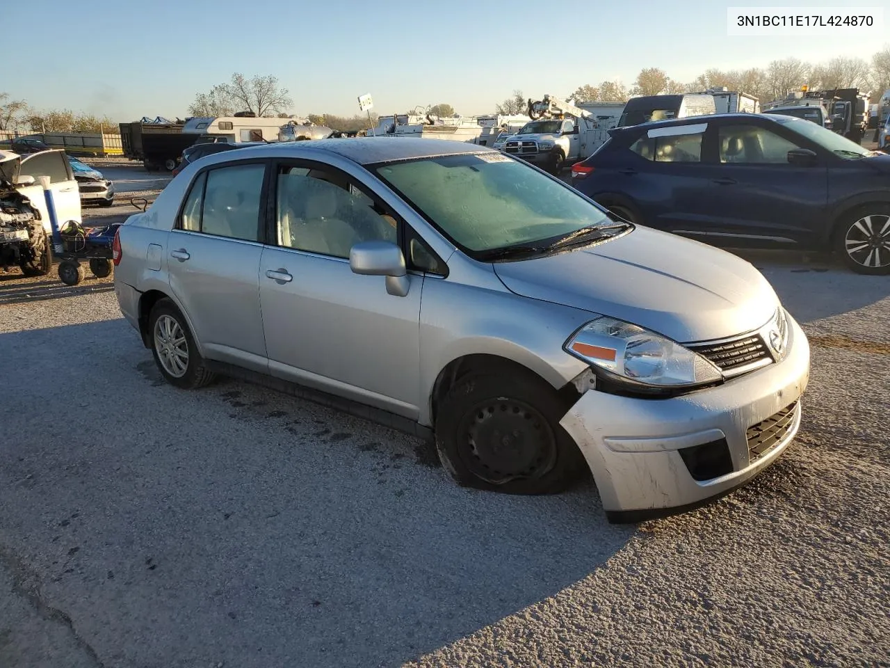 2007 Nissan Versa S VIN: 3N1BC11E17L424870 Lot: 78738434