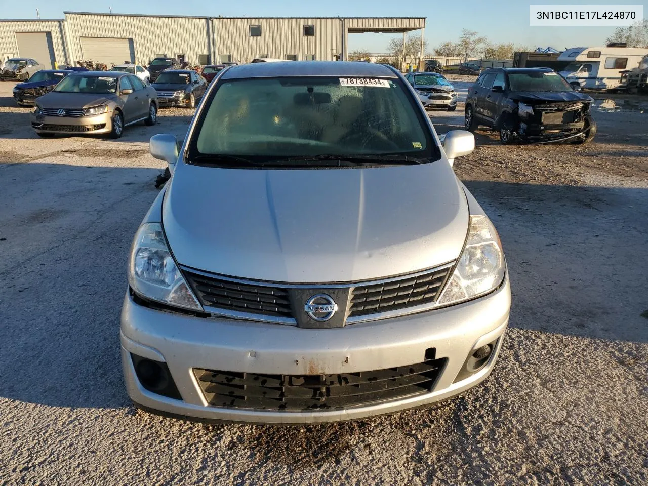 2007 Nissan Versa S VIN: 3N1BC11E17L424870 Lot: 78738434