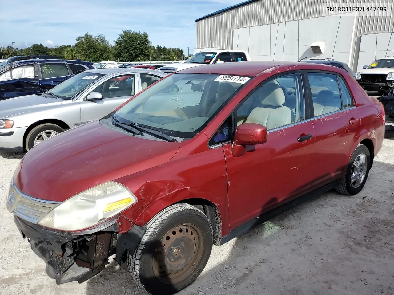 2007 Nissan Versa S VIN: 3N1BC11E37L447499 Lot: 79951714