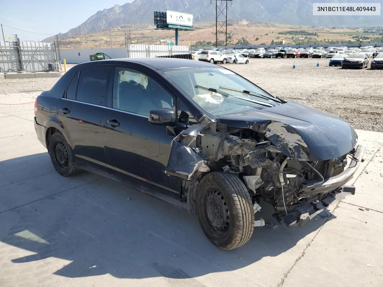 2008 Nissan Versa S VIN: 3N1BC11E48L409443 Lot: 58642014