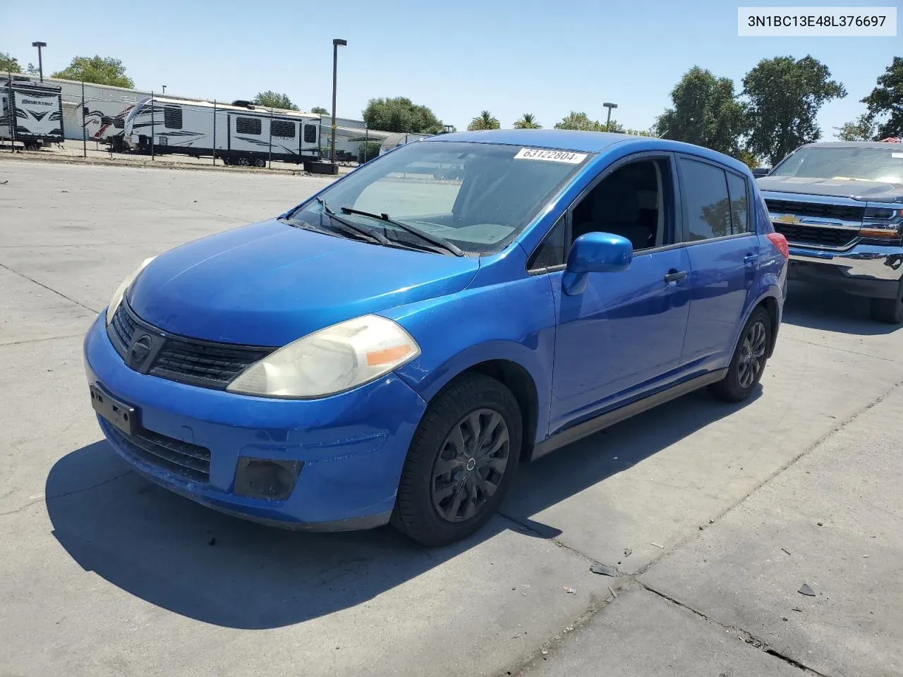 2008 Nissan Versa S VIN: 3N1BC13E48L376697 Lot: 63122804