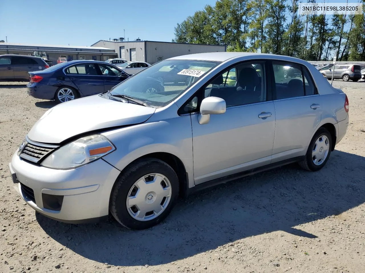 2008 Nissan Versa S VIN: 3N1BC11E98L385205 Lot: 63915174