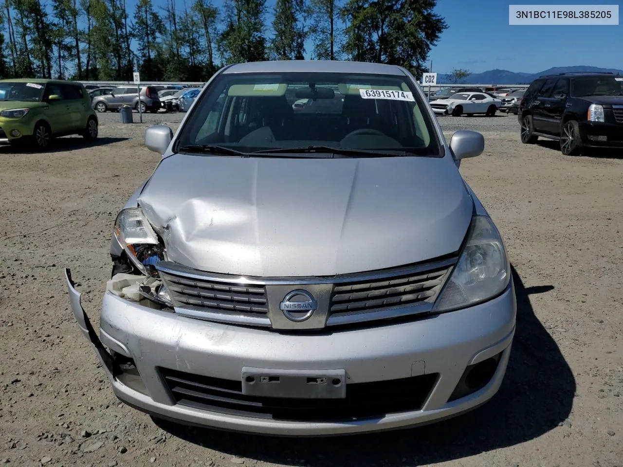 2008 Nissan Versa S VIN: 3N1BC11E98L385205 Lot: 63915174